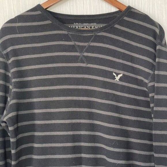 American Eagle Outfitters Heritage Striped Long Sleeve Thermal Shirt Large - Picture 4 of 8